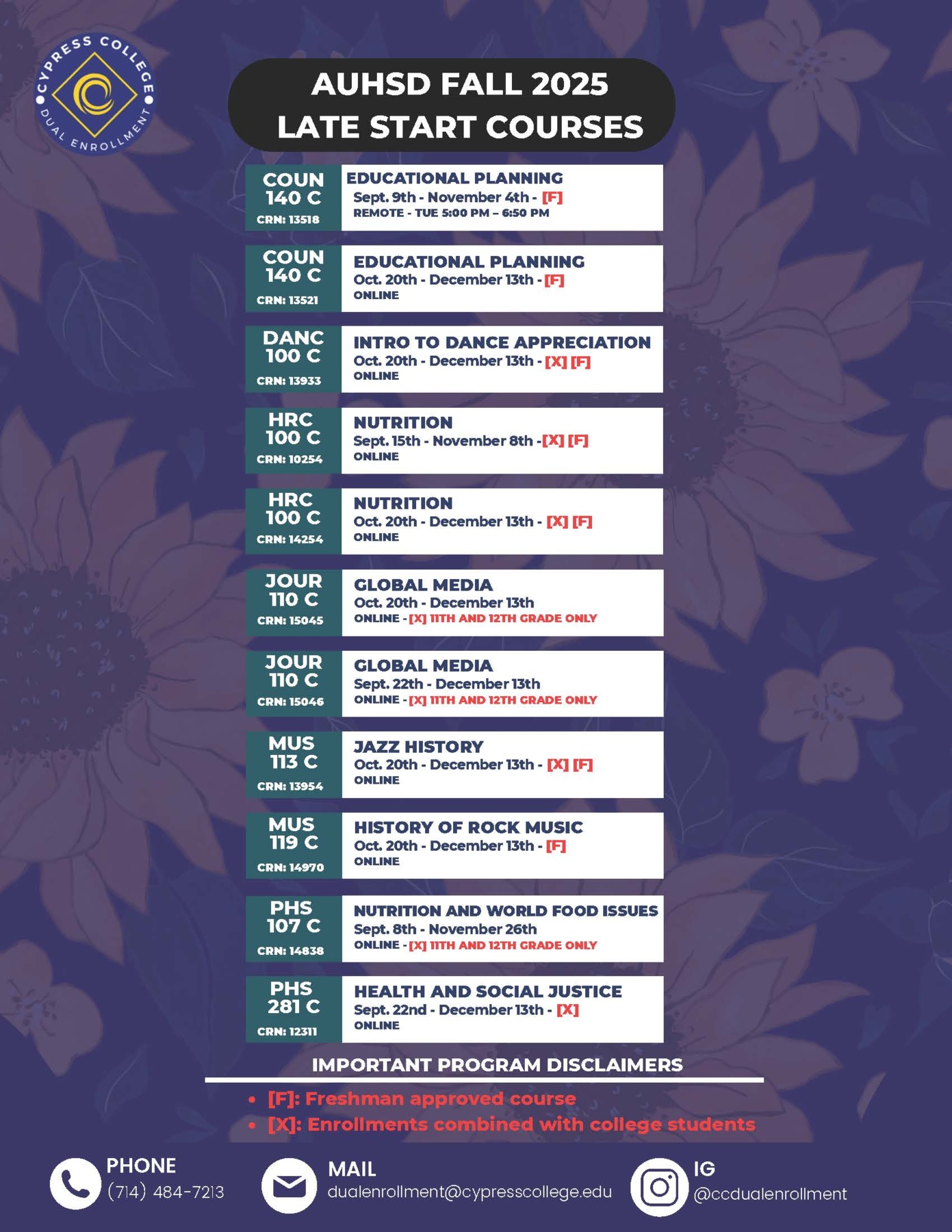 Fall Course Flyer